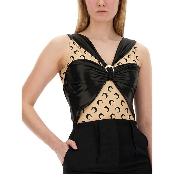 Marine Serre Women Draped Bodysuit - Picture 4 of 4